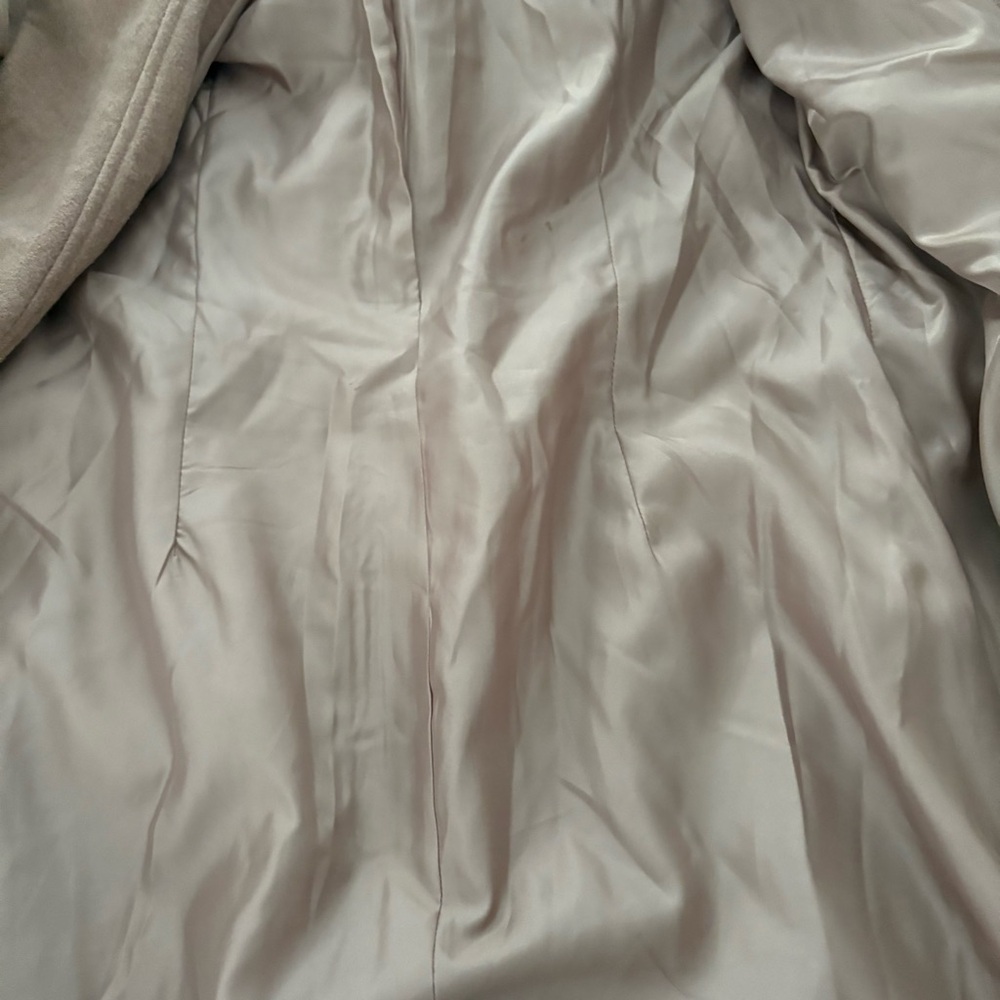 Vintage Radzoli Floral Appliqué Polyester/Wool Blend Wide Collar Coat, Sz L - Picture 12 of 15